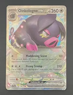 Pokemon Card Oinkologne EX 158/198 Scarlet & Violet Base Set - Near Mint - Image 1