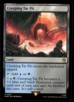 1x Creeping Tar Pit - Universes Beyond: Doctor Who - NM - MTG - Image 1