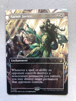 Mtg Carte Magic Wilds of Eldraine Karmic Justice Confetti FOIL English NM - Image 1