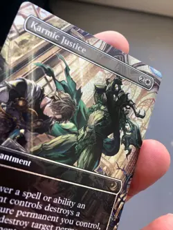 Mtg Carte Magic Wilds of Eldraine Karmic Justice Confetti FOIL English NM - Image 3