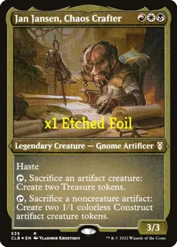 MTG Etched Foil CMR: Battle for Baldur's Gate CLN Jan Jansen, Chaos Crafter MINT - Image 1