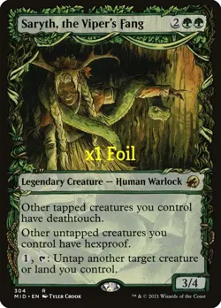 MTG Foil Showcase Innistrad: Midnight Hunt MID Saryth, the Viper's Fang MINT - Image 1