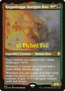 MTG EF CMR: Battle for Baldur's Gate CLB Raggadragga, Goreguts Boss MINT - Image 1