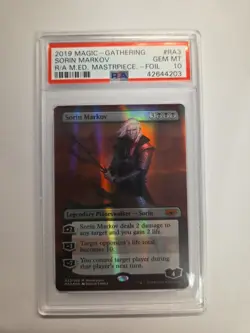 MTG Sorin Markov Ravnica Allegiance Masterpieces Foil NM PSA 10 GEM MINT low Pop - Image 1