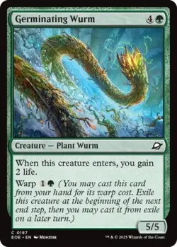 Germinating Wurm -Foil Near Mint MTG Edge of Eternities - Image 1