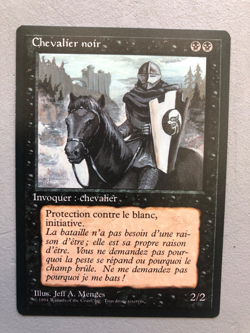 Mtg Carte Magic Fbb Black Knight French NM/LP - Image 1