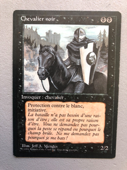 Mtg Carte Magic Fbb Black Knight French LP/MP - Image 1
