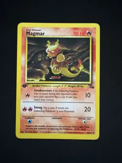 Pokemon TCG WOTC Magmar #39 Fossil 1st Edition LP - Image 1