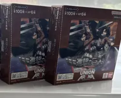 2x NEW 1st Ed Attack on Titan Booster Box Union Arena SERIALISED Weiss mtg - Image 1