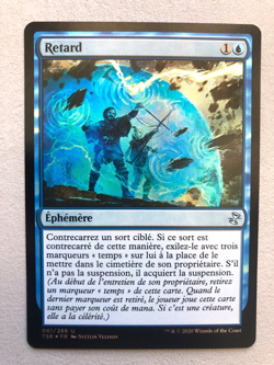 Mtg Carte Magic Time Spiral Remastered Delay Retard French FOIL NM - Image 1
