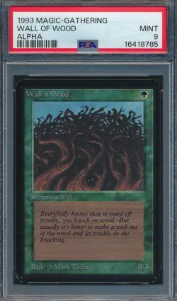 Alpha Wall of Wood PSA 9 Graded Magic MTG (8785) -magicgraders- - Image 1