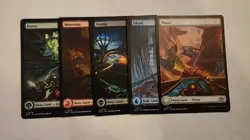 Set Of 5 Normal Full Art Land Cards From The MTG: Aetherdrift Set - Image 1