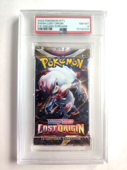 2022 Pokemon SWSH Lost Origins Booster Pack Hisuian Zoroark Art - PSA 8 NM/Mint - Image 1