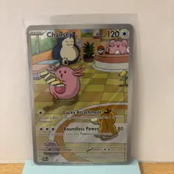 Pokemon TCG Chansey Illustration Rare, 187/167 Twilight Masquerade, Near Mint - Image 1