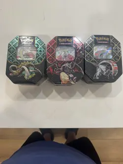 Pokemon TCG Scarlet&Violet Paldean Fates Collector Tin Set (3 Of Them) (Sealed) - Image 1