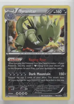 Tyranitar Reverse Foil Pokemon XY Fates Collide #56 06rp - Image 1
