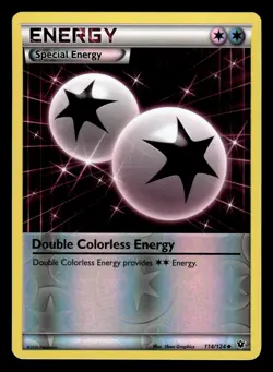 Double Colorless Energy 114/124 Reverse Holo XY Fates Collide Pokemon Card - Image 1