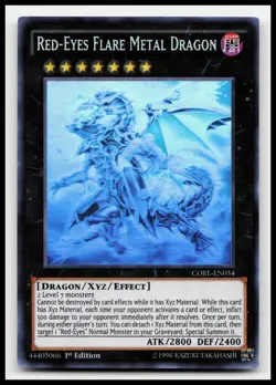 Red-Eyes Flare Metal Dragon (Ghost Rare) CORE-EN054 1st Edition Yugioh Card - Image 1