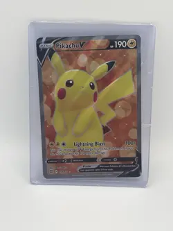 Pikachu v Full Art Holo Card 157/172 Rare Pokemon Trading Card - Image 1