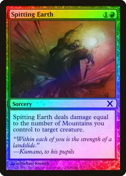 Spitting Earth FOIL 10th Edition PLD Red Common MAGIC GATHERING CARD ABUGames - Image 1