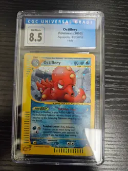 CGC 8.5 Octillery 2003 Aquapolis H20/H32 Holo Rare Pokemon Card - Image 1