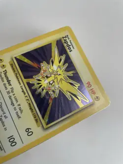Pokemon Zapdos Card 16/102 Holo Rare Base Set WOTC Unlimited 1999 - Image 3