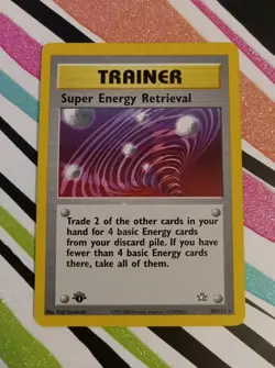 Pokemon TCG Super Energy Retrieval 1st Edition Rare Card 89/111 Neo Genesis - Image 1