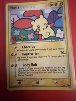 Pokemon TCG - Plusle - 5/17 - Holo Rare - Pop Series 3 - LP - Image 1