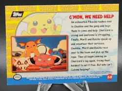 Mint Pokemon Card - C'mon, We Need Help 53 - Pikachu's Vacation - Topps - Image 2