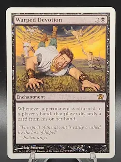 Warped Devotion 8th Edition NM Black Rare MAGIC CARD - Image 1