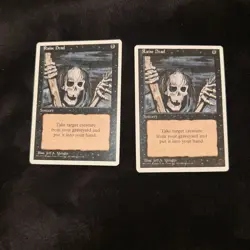 2 1994 MTG Magic The Gathering Raise Dead White Border Vintage Magic Card Swamp - Image 1