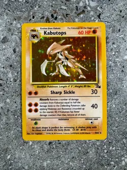 Pokemon TCG Cards Kabutops 9/62 Fossil Holo Rare - Image 1