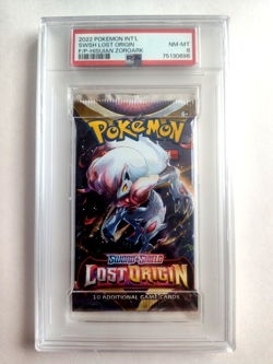 2022 Pokemon SWSH Lost Origins Booster Pack Hisuian Zoroark Art - PSA 8 NM/MT - Image 1