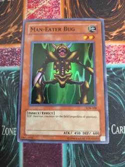 Yu-Gi-Oh! TCG Man-Eater Bug LOB-108 Super Rare Unlimited Near Mint c3/ - Image 1