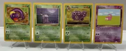 1st Edition Fossil Pokemon Lot Vintage WOTC - Weezing, Grimer, Ekans, Slowpoke - Image 1
