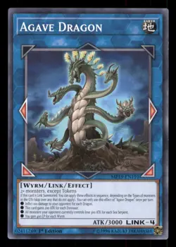 Yugioh Agave Dragon #MP19-EN191 2019 Gold Sarcophagus Tin Mega Pack LP - Image 1