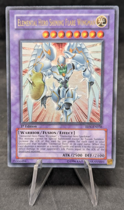 Yugioh Elemental Hero Shining Flare Wingman EEN-EN036 Ultra Rare First Ed 1st HP - Image 1