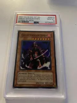 Yugioh 2007 Great Shogun Shien 1st Edition STON-EN013 PSA 10 GEM MT POP 5 - Image 1