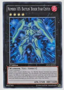 Number 105: Battlin' Boxer Star Cestus - LTGY-EN051 - Super Rare​ 1st Ed Yugioh - Image 1