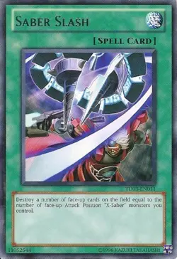 Yugioh: 1x Saber Slash - TU03-EN011 - Rare - Unlimited Edition - NM Turbo Pack 3 - Image 1