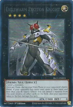 Evilswarm Exciton Knight Silver Rare BLC1-EN015 Yu-Gi-Oh! TCG Single - Image 1