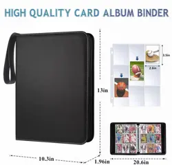 9 Pocket Trading Card Binder, 900 Pockets Basketball Card Binder for MTG, Top... - Image 3