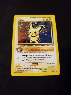 Pokemon Neo Genesis Pichu Card 12/111 Holo Rare Vintage, Near Mint Condition - Image 1