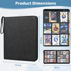 Trading Card Binder 480 Pockets, 12 Pockets Card Binder, Side Loading Card Co... - Image 3