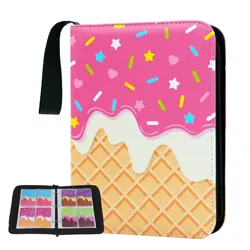 Cute Ice Cream Cake Card Binder for Girls, 400 Pocket Card Album Gifts, Ice C... - Image 1