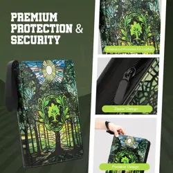 Trading Card Binder with Sleeves 9 Pocket Card Binder Premium 900 Cards PU Ca... - Image 2