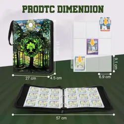 Trading Card Binder with Sleeves 9 Pocket Card Binder Premium 900 Cards PU Ca... - Image 3