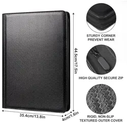 Trading Card Binder 16 Pockets, Premium Large 1000 Card Binder Holds 1000+, S... - Image 5