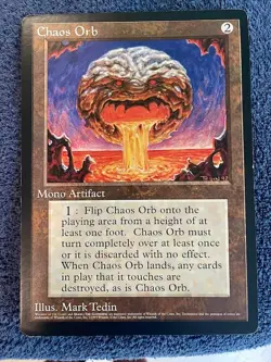 Magic The Gathering Deckmaster Chaos Orb 6x9 Promo 1996 Oversized Jumbo Card MTG - Image 1