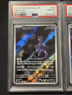 Mew Mewtwo AR 151 VSTAR PSA10 Serial Number Collectible Card Set of 2 42 43 - Image 2